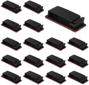 25Pcs Adhesive Cable Clips Self Stick Wire Tidy Clips for Desktop Cable Management Wall Cord Organizer Holder Flat Lightweight 25Pcs Adhesive Cable Clips Self Stick Wire Tidy Clips for Desktop Cable Management Wall Cord Organizer Holder Flat Lightweight
