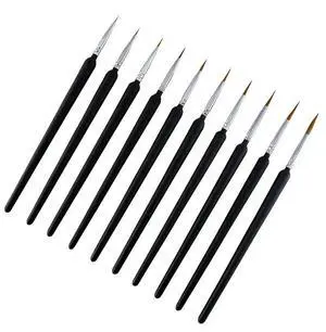 10Pcs Detail Paint Brush Set Artist Acrylic Oil Brushes Liner Pen for Miniature Nail Art Face Painting Fine Detailing Drawing 10Pcs Detail Paint Brush Set Artist Acrylic Oil Brushes Liner Pen for Miniature Nail Art Face Painting Fine Detailing Drawing