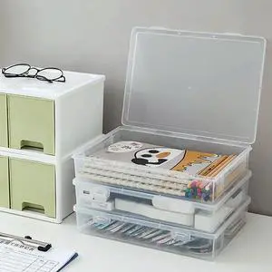 Plastic Desk Organizer Box Multifunction Household File Case Office Supply Wear-Resistant Desk Accessories Desktop Plastic Desk Organizer Box Multifunction Household File Case Office Supply Wear-Resistant Desk Accessories Desktop