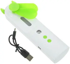 USB Mini Humidifying Fan Green Rechargeable Mist Spray Cooler Fan ABS Plastic Quiet Silent USB Mini Humidifying Fan Green Rechargeable Mist Spray Cooler Fan ABS Plastic Quiet Silent