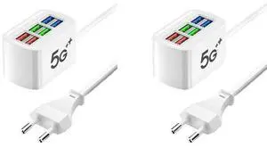 2X USB Power Strip Phone Adapter Multiport Head Socket Wall For HUB Splitter EU-P 2X USB Power Strip Phone Adapter Multiport Head Socket Wall For HUB Splitter EU-P