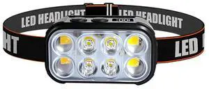 Waterproof Head Lights Motion Sensor Headlamp For Forehead For Camping, Running, Fishing Waterproof Head Lights Motion Sensor Headlamp For Forehead For Camping, Running, Fishing