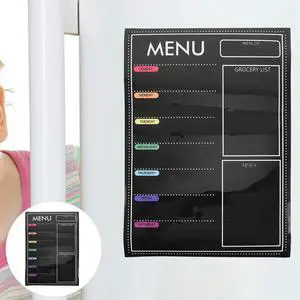 Magnetic Menu Meal Board for Fridge Dry Erase Weekly Dinner Planner with 9 Blank Sheets Kitchen Fridge Magnet Household Meal Magnetic Menu Meal Board for Fridge Dry Erase Weekly Dinner Planner with 9 Blank Sheets Kitchen Fridge Magnet Household Meal