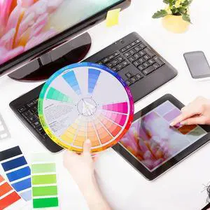 Creative Colorful Color Wheel Easy-to-Use Visual Learning Tool for Nail Art Tattoo Painting Mixed Color Board Chart for Women Creative Colorful Color Wheel Easy-to-Use Visual Learning Tool for Nail Art Tattoo Painting Mixed Color Board Chart for Women