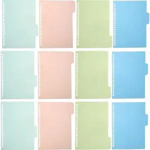 32Pcs Punched Binder Dividers with Tabs PP Plastic Index Dividers for A5 Notebooks Journals Reports Diaries Page Markers Student 32Pcs Punched Binder Dividers with Tabs PP Plastic Index Dividers for A5 Notebooks Journals Reports Diaries Page Markers Student