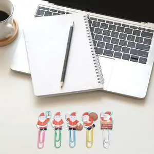 50Pcs Santa Claus Paper Clips Wooden Design Multi-Use Bookmark Letter Holder Photo Clip Office School Home Stationery Supply 50Pcs Santa Claus Paper Clips Wooden Design Multi-Use Bookmark Letter Holder Photo Clip Office School Home Stationery Supply