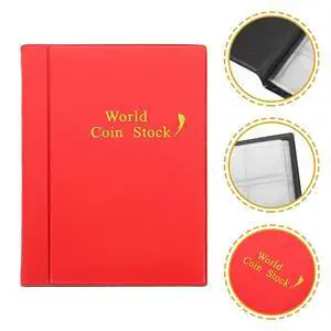Sturdy PU Coin Collection Book Large Capacity Smooth Surface Coin Protection Album for Collectors Commemorative Coins Sturdy PU Coin Collection Book Large Capacity Smooth Surface Coin Protection Album for Collectors Commemorative Coins