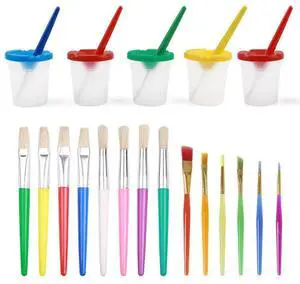 5Set Kids Drawing Tool Set Includes Spill Proof Paint Cups Brushes for Home Classroom Art Projects Use Painting Cup Brush Tool 5Set Kids Drawing Tool Set Includes Spill Proof Paint Cups Brushes for Home Classroom Art Projects Use Painting Cup Brush Tool