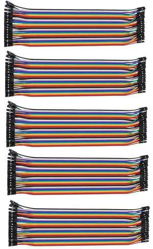5Pcs 40 Pin Rainbow Cable Female to Female Bridle Jumper Wire for DIY Breadboard Electronic Project Pcb Connection 5Pcs 40 Pin Rainbow Cable Female to Female Bridle Jumper Wire for DIY Breadboard Electronic Project Pcb Connection