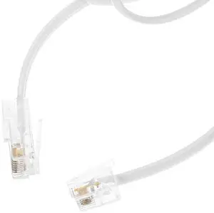2pcs White 4 Core RJ11 to RJ45 Adapter Cable 8P8C Telephone Extension Cord 1 7m Ethernet Phone Line Converter PVC Copper 2pcs White 4 Core RJ11 to RJ45 Adapter Cable 8P8C Telephone Extension Cord 1 7m Ethernet Phone Line Converter PVC Copper