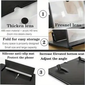 Ultra-Thin 12-Inch 3D HD Screen Magnifier Eye Protection Amplifier For phones Ultra-Thin 12-Inch 3D HD Screen Magnifier Eye Protection Amplifier For phones