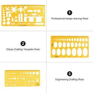 Professional Ellipse Drafting Template Ruler 3 Types Design Drawing Template Geometry Measuring Tool Art Design Aid for School Professional Ellipse Drafting Template Ruler 3 Types Design Drawing Template Geometry Measuring Tool Art Design Aid for School