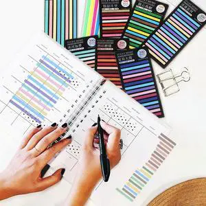 8Packs Index Adhesive Highlighter Strips Sticky Tape for Book Annotation Reusable Removable Page Markers Long Short Tabs 8Packs Index Adhesive Highlighter Strips Sticky Tape for Book Annotation Reusable Removable Page Markers Long Short Tabs