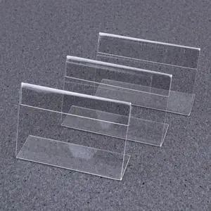 10Pcs Acrylic Display Stand Transparent High Clear L Shape Desktop Photo Paper Holder 90x60mm Office Store Meeting Room Show 10Pcs Acrylic Display Stand Transparent High Clear L Shape Desktop Photo Paper Holder 90x60mm Office Store Meeting Room Show