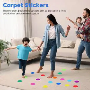 36Pcs Nylon Carpet Spot Markers Bright Carpet Dots for Toddler Activities Music Games Queue Standing Seating Learning 36Pcs Nylon Carpet Spot Markers Bright Carpet Dots for Toddler Activities Music Games Queue Standing Seating Learning