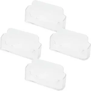 4Pcs Business Card Holder Clear Pc Material Transparent Business Cards Organizer Minimalist Office Desk Card Display Photocard 4Pcs Business Card Holder Clear Pc Material Transparent Business Cards Organizer Minimalist Office Desk Card Display Photocard