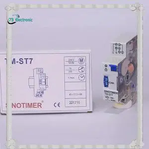 SINOTIMER TM-ST7 220V AC 7 Minutes Mechanical Timer 18Mm Single Module Din Rail Staircase Timer Time Switch Tim SINOTIMER TM-ST7 220V AC 7 Minutes Mechanical Timer 18Mm Single Module Din Rail Staircase Timer Time Switch Tim