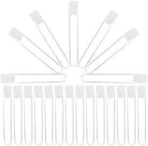 50Pcs Kids Plastic Test Tube Clear with Lid Small Test Tubes for Science Experiments Candy Beads Organization 50Pcs Kids Plastic Test Tube Clear with Lid Small Test Tubes for Science Experiments Candy Beads Organization