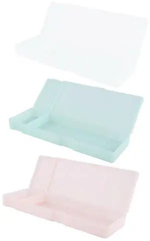 3Pcs Translucent Plastic Pencil Case Multi-Functional Stationery Box Pen Holder for Students Translucent Stationery Case 3Pcs Translucent Plastic Pencil Case Multi-Functional Stationery Box Pen Holder for Students Translucent Stationery Case