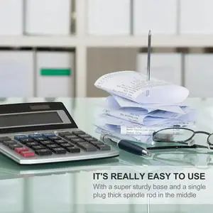 1Pcs Receipt Spike Holder Premium Sturdy Base Anti-Skid Memo Holder for Office Restaurant Bills Checks Paper Notes Organizer 1Pcs Receipt Spike Holder Premium Sturdy Base Anti-Skid Memo Holder for Office Restaurant Bills Checks Paper Notes Organizer