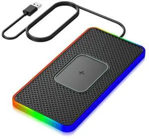 RGB Atmosphere Light Emitter Car Silicone Pad Mobile Phone Charging Car Accessories RGB Atmosphere Light Emitter Car Silicone Pad Mobile Phone Charging Car Accessories