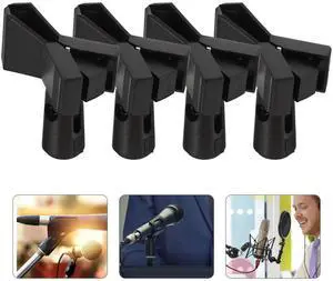 4Pcs Reliable Universal Mic Clips Plastic Microphone Holder for Dynamic Vocal Mics Home Studio Mic Accessories 4Pcs Reliable Universal Mic Clips Plastic Microphone Holder for Dynamic Vocal Mics Home Studio Mic Accessories