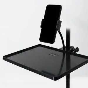 4Pcs Mic Stand Tray Phone Clip Hose Mount Flexible Rotatable Phone Holder for Live Streaming Recording Ring Light Setup 4Pcs Mic Stand Tray Phone Clip Hose Mount Flexible Rotatable Phone Holder for Live Streaming Recording Ring Light Setup