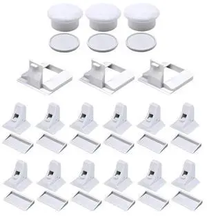 Cabinet Latch Locks With Adhesive 12-Pack Child Safety Magnetic Cabinet Locks Baby-Proofing Cabinet Latch Locks With Adhesive 12-Pack Child Safety Magnetic Cabinet Locks Baby-Proofing