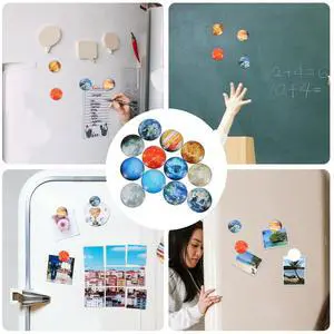 12Pcs Premium Glass Fridge Magnets 3D Moon Design Non-Scratch Magnetic Refrigerator Decor for Notes Photos Documents 12Pcs Premium Glass Fridge Magnets 3D Moon Design Non-Scratch Magnetic Refrigerator Decor for Notes Photos Documents