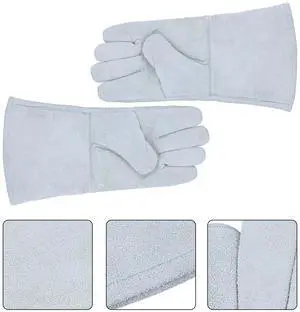 1Pair Heat Resistant Cowhide Gloves Welding Protection Breathable Sweat Absorbing Warm Winter Cold Weather Unisex Rigger Outdoor 1Pair Heat Resistant Cowhide Gloves Welding Protection Breathable Sweat Absorbing Warm Winter Cold Weather Unisex Rigger Outdoor