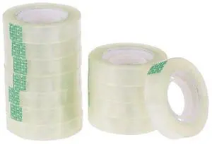 24Pcs Transparent Clear Tape Strong Adhesive High Viscosity for School Office Home Gift Packing Student Stationery Tape 24Pcs Transparent Clear Tape Strong Adhesive High Viscosity for School Office Home Gift Packing Student Stationery Tape