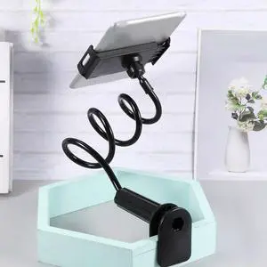 Flexible 360 Degree Rotation Universal Mobile Phone Stand Phone Shelf Black Adjustable Clip Desktop Computer Holder Bendable Flexible 360 Degree Rotation Universal Mobile Phone Stand Phone Shelf Black Adjustable Clip Desktop Computer Holder Bendable