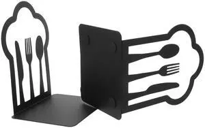 2Pcs Crafted Iron Book Stands Heavy Duty Bookends with Non-Slip Pads Multi-Function Book Organizer for Desk Shelf Living Room 2Pcs Crafted Iron Book Stands Heavy Duty Bookends with Non-Slip Pads Multi-Function Book Organizer for Desk Shelf Living Room