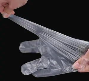 300Pcs Thickened Transparent Food Grade Pe Work Gloves for Industrial or Cleaning Coins Slides 300Pcs Thickened Transparent Food Grade Pe Work Gloves for Industrial or Cleaning Coins Slides