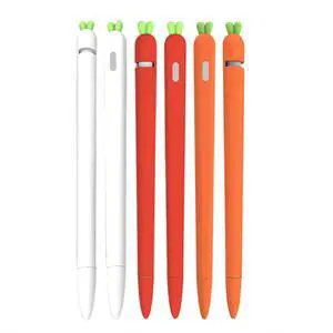 Carrot Shaped Silicone Stylus Grip Holder Red Ergonomic Design Anti-Slip Texture for Pencil 1 Lightweight Carrot Shaped Silicone Stylus Grip Holder Red Ergonomic Design Anti-Slip Texture for Pencil 1 Lightweight