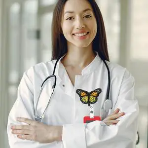 4 Pcs Badge Holders for Nurses Clip Replacement Butterflies-shaped Cards Buckles 4 Pcs Badge Holders for Nurses Clip Replacement Butterflies-shaped Cards Buckles