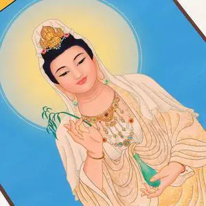 Exquisite Guanyin Buddha Wall Art Scroll Painting for Home Worship Decor Vibrant Fade-Resistant Colors Warm Ambience Asian Exquisite Guanyin Buddha Wall Art Scroll Painting for Home Worship Decor Vibrant Fade-Resistant Colors Warm Ambience Asian