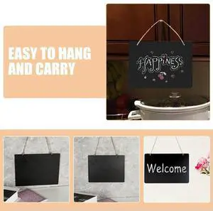 5Pcs Small Wooden Hanging Chalkboard Signs Mini Blackboard Message Board for Wall Door Office Home Decorative Erasable Wall Memo 5Pcs Small Wooden Hanging Chalkboard Signs Mini Blackboard Message Board for Wall Door Office Home Decorative Erasable Wall Memo