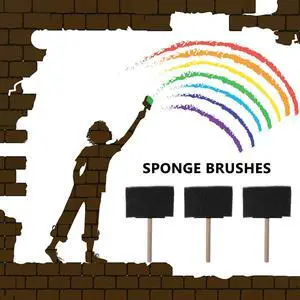 20Pcs Sponge Painting Brush Wooden Handle Bevel Tipped for Varnish Staining Art Supplies Sponge Bevel Tipped for Staining 20Pcs Sponge Painting Brush Wooden Handle Bevel Tipped for Varnish Staining Art Supplies Sponge Bevel Tipped for Staining