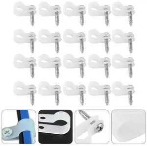 100Pcs Whole Wire Clip R-Type Cable Ties Smooth Surface No Burrs Strong Wear Resistant Wire Organizer for Office Home Garage 100Pcs Whole Wire Clip R-Type Cable Ties Smooth Surface No Burrs Strong Wear Resistant Wire Organizer for Office Home Garage
