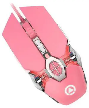 1Pcs Pink Gaming Mouse Wired Ergonomic 7 Keys Professional Game Mouse 4 Dpi Switching Colorful Breathing Light Computer 1Pcs Pink Gaming Mouse Wired Ergonomic 7 Keys Professional Game Mouse 4 Dpi Switching Colorful Breathing Light Computer