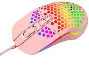1Pcs Wired Gaming Mouse Ergonomic Skin-Like Surface 6-Button Layout Rgb Breathing Light 4-Level Dpi Adjustable for Pc Laptop 1Pcs Wired Gaming Mouse Ergonomic Skin-Like Surface 6-Button Layout Rgb Breathing Light 4-Level Dpi Adjustable for Pc Laptop