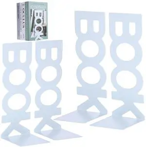 4Pcs Stylish l Bookends Heavy Duty Book Stopper with Anti Slip Pads for Shelves Books Upright Organization Decorative Book 4Pcs Stylish l Bookends Heavy Duty Book Stopper with Anti Slip Pads for Shelves Books Upright Organization Decorative Book