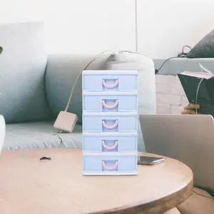 Desktop Box 5-Tier Drawer Organizer Large Capacity Plastic Cabinet for Stationery Makeup Cosmetics Desktop Desktop Box 5-Tier Drawer Organizer Large Capacity Plastic Cabinet for Stationery Makeup Cosmetics Desktop