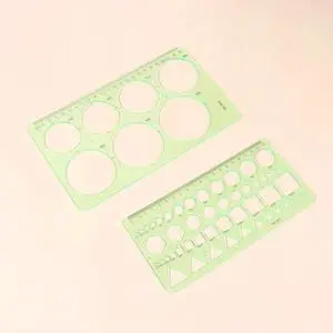 1Set Various Shapes Drawing Rulers Transparent Plastic Templates for Architecture Art Design School Office Supplies Light Green 1Set Various Shapes Drawing Rulers Transparent Plastic Templates for Architecture Art Design School Office Supplies Light Green