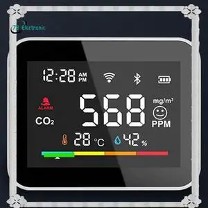 Tuya CO2 Dioxide Detector CO2 Monitor Meter Co2 Sensor Indoor Agricultural Greenhouse Air Humiture Sensor Tuya CO2 Dioxide Detector CO2 Monitor Meter Co2 Sensor Indoor Agricultural Greenhouse Air Humiture Sensor