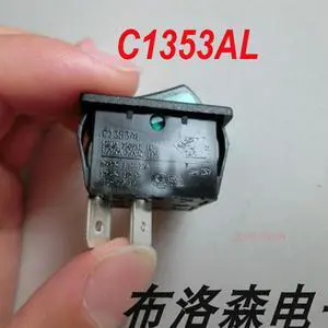 For BULGIN ARCOLECTRIC toggle boat switch DPST green/Red light C1353AL 250V16A For BULGIN ARCOLECTRIC toggle boat switch DPST green/Red light C1353AL 250V16A