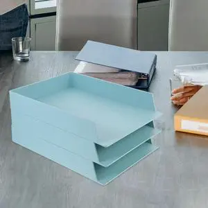 3Pcs Multi-Functional ABS Desktop Shelf Large Size File Organizer for Office Study Dormitory Document Box 3Pcs Multi-Functional ABS Desktop Shelf Large Size File Organizer for Office Study Dormitory Document Box