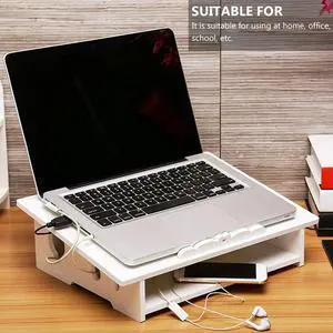 Cooling Computer Stand Laptop Elevated Rack White S Heat Reducer Home Office School Use Item Space Saving Cooling Computer Stand Laptop Elevated Rack White S Heat Reducer Home Office School Use Item Space Saving