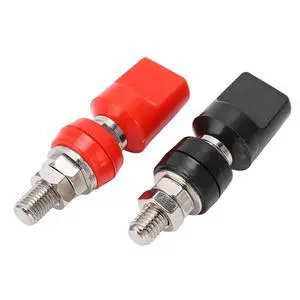 Terminal Binding Post M8 Thread Power Terminal 100A Rated Current Copper ABS Clear Color with 4mm Plug for Electronic Equipment Terminal Binding Post M8 Thread Power Terminal 100A Rated Current Copper ABS Clear Color with 4mm Plug for Electronic Equipment